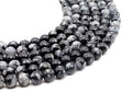 Perles Obsidienne Neige 10mm sur fil 38cm