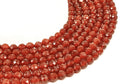 Perles facettées Cornaline 8mm sur fil 38cm