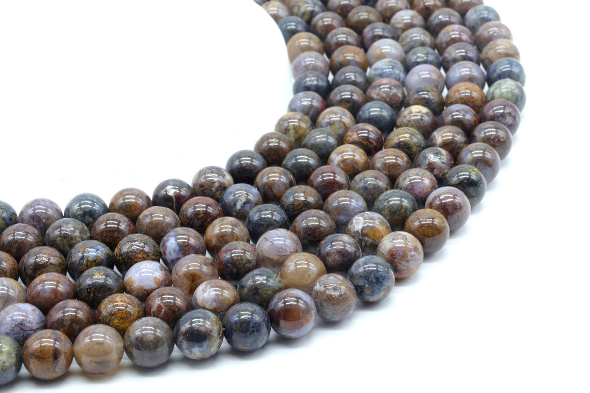 Perles Pietersite 10mm sur fil 38cm