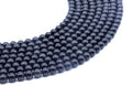 Perles Obsidienne Noire Dorée 6mm sur fil 38cm