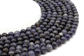 Perles Cordierite 8mm sur fil 38cm