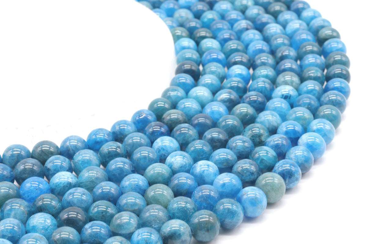 Perles Apatite 'AAA' 8mm sur fil 38cm