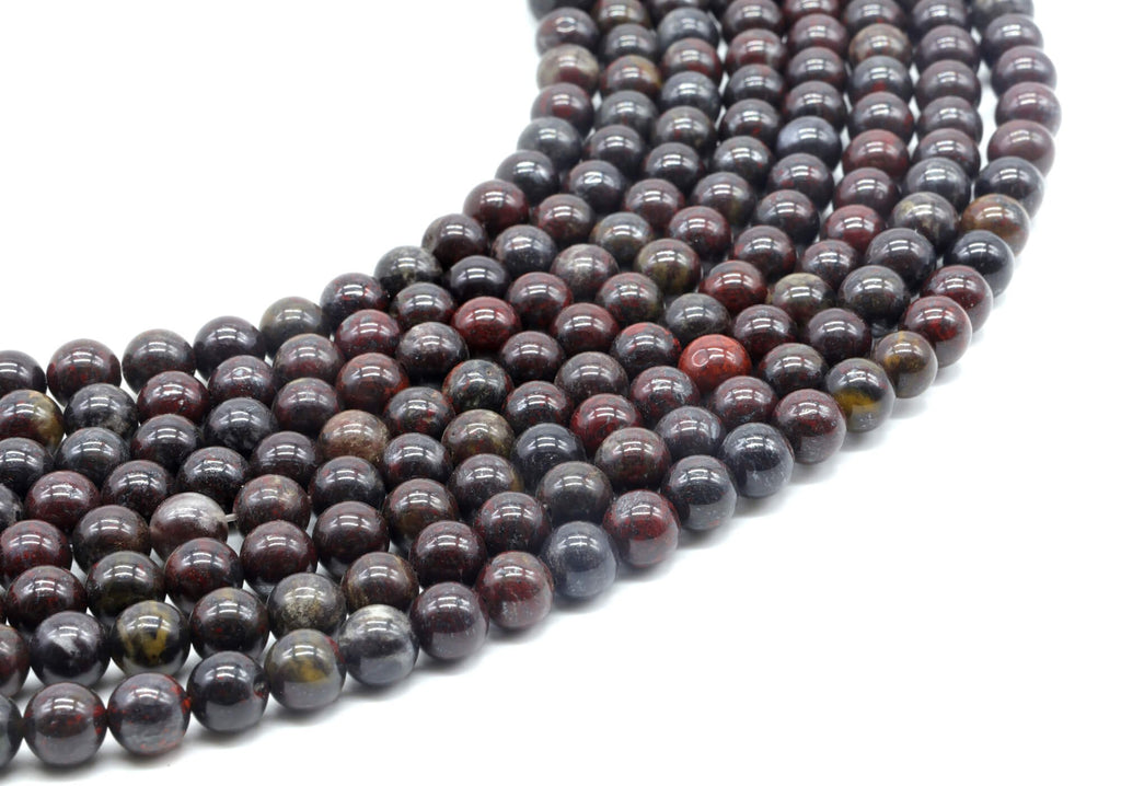 Perles Jaspe Arc-en-Ciel 6mm sur fil 38cm