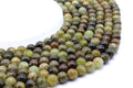 Perles Grenat Vert 8mm sur fil 38cm