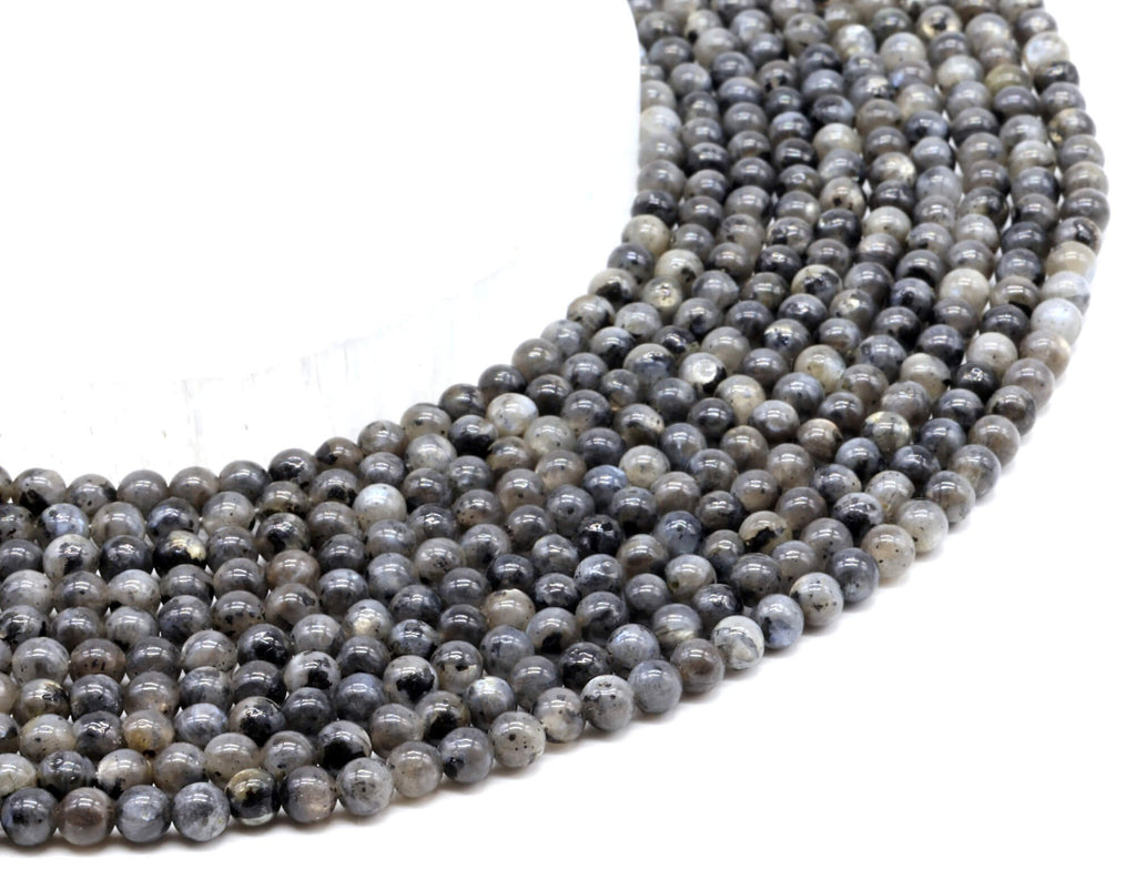 Perles Larvikite 4mm sur fil 38cm