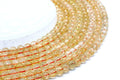 Perles Citrine Naturelle 6mm sur fil 38cm