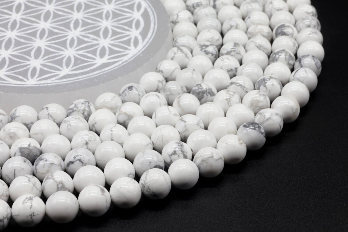 Perles Howlite 10mm sur fil 38cm