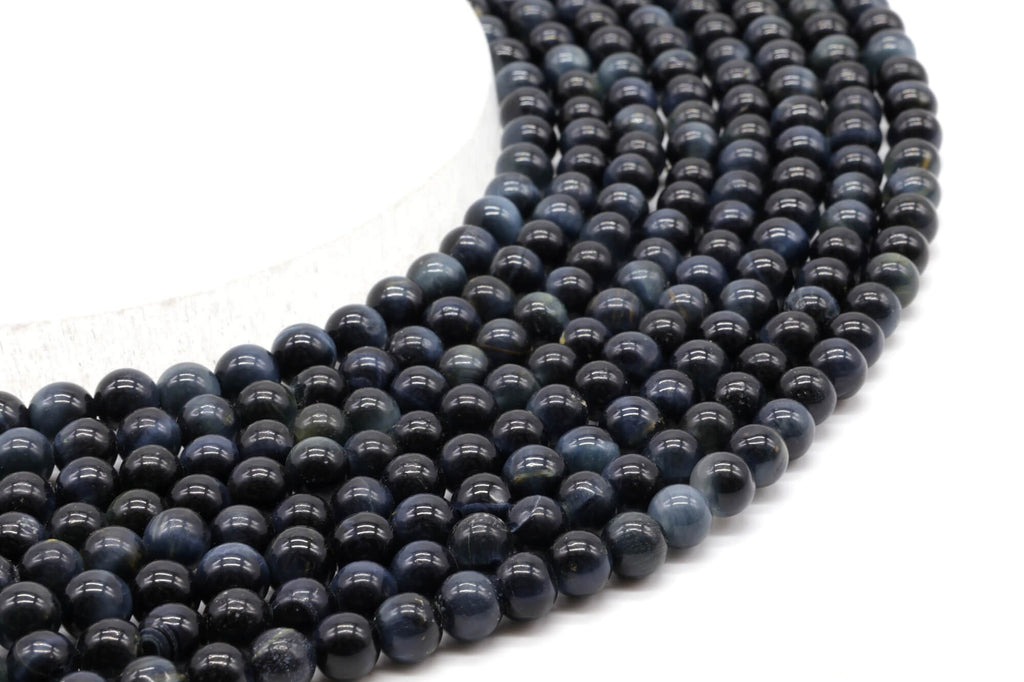 Perles Oeil de Faucon 'AA' 6mm sur fil 38cm
