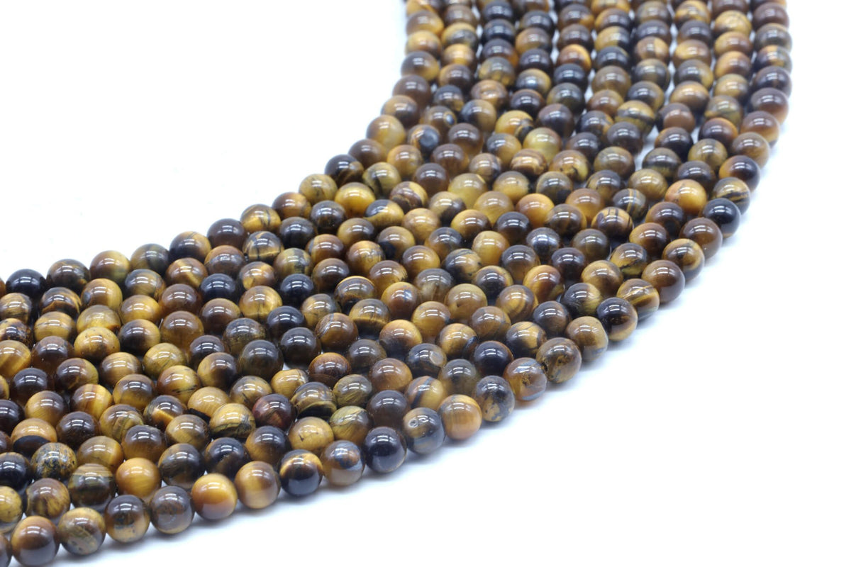 Perles Oeil de Tigre 4mm sur fil 38cm