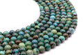 Perles Chrysocolle 'AA' 8mm sur fil 38cm