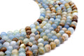 Perles Calcite Bleue 8mm sur fil 38cm
