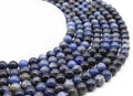 Perles Dumortiérite 8mm sur fil 38cm