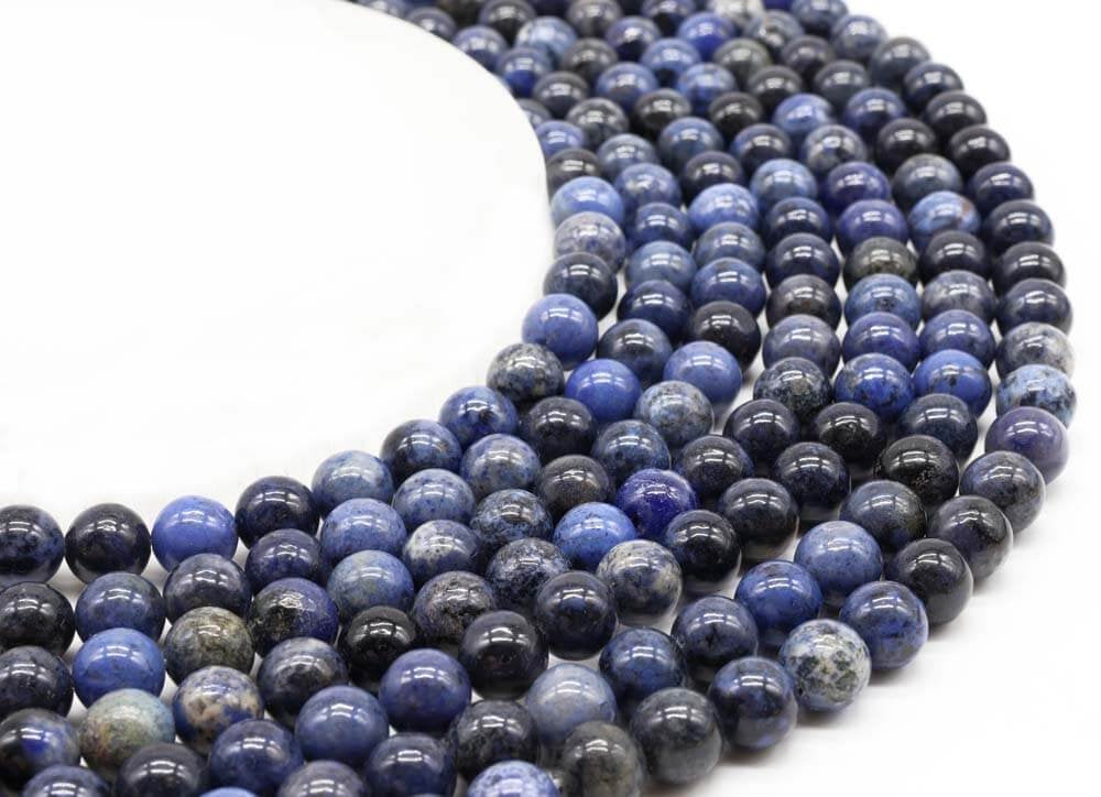 Perles Dumortiérite 8mm sur fil 38cm