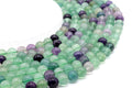 Perles Fluorite Multi 8mm sur fil 38cm