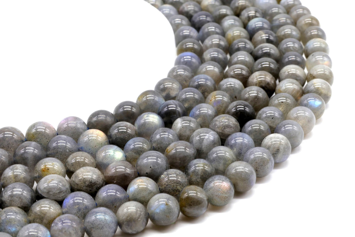 Perles Labradorite 'AA' 10mm sur fil 38cm