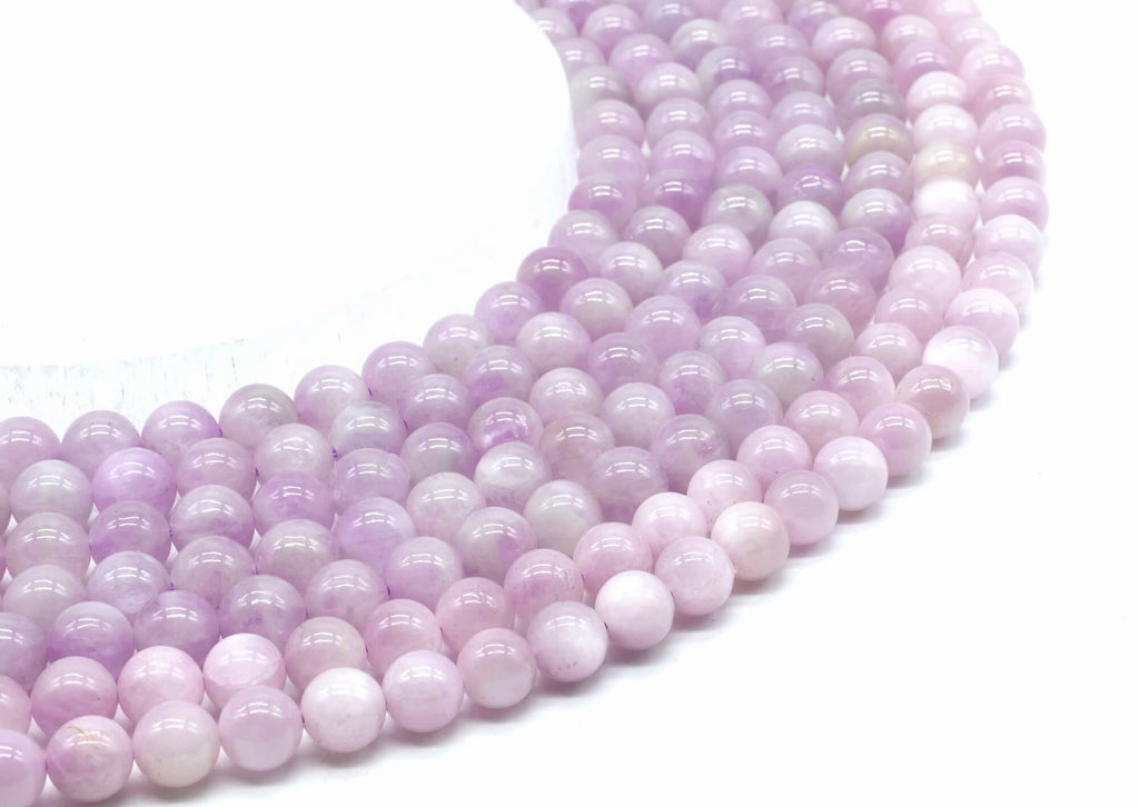 Perles Kunzite 8mm sur fil 38cm