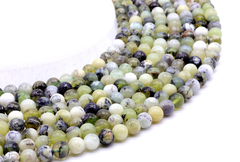 Perles Opale Verte 6mm sur fil 38cm