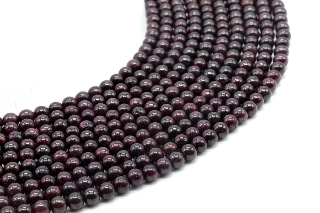 Perles Grenat 4mm sur fil 38cm