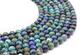 Perles Azurite 'AAA' 8mm sur fil 38cm