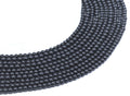 Perles Tourmaline Noire 4mm sur fil 38cm