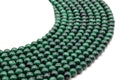 Perles 'Dark' Malachite 'AA' 6mm sur fil 38cm