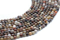 Perles Agate Fossile 4mm sur fil 38cm