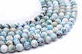 Perles Larimar 10mm sur fil 38cm