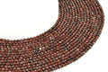 Perles facettées Grenat 4mm sur fil 38cm