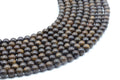 Perles Bronzite 6mm sur fil 38cm