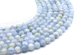 Perles Celestine 'AA' 8mm sur fil 38cm
