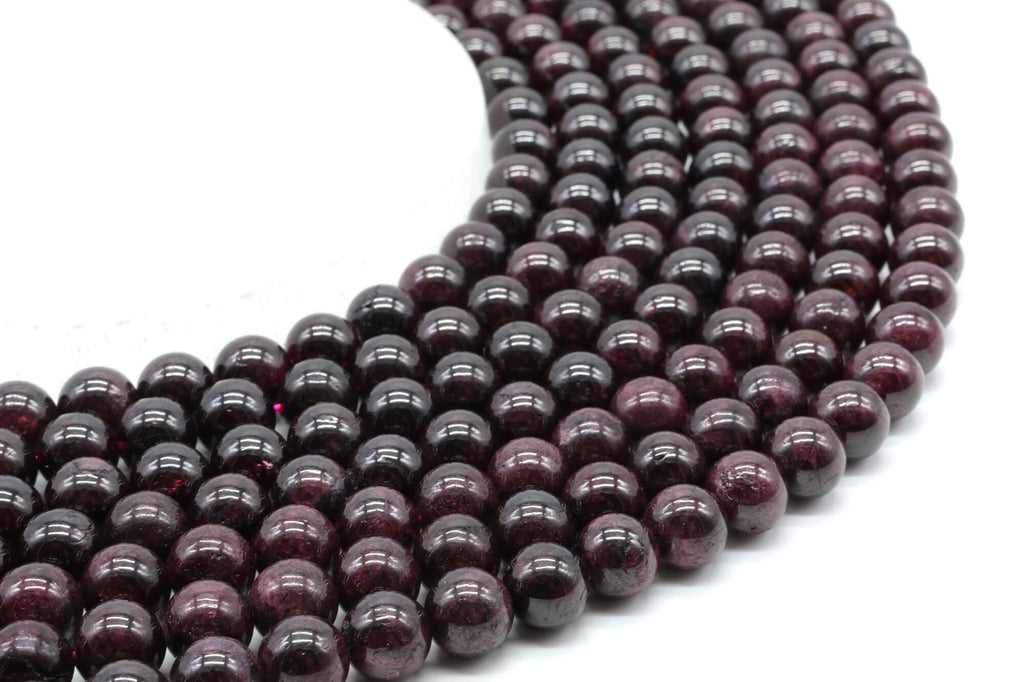 Perles Grenat 8mm sur fil 38cm