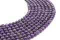 Perles Améthyste 'Dark' 6mm sur fil 38cm