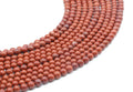 Perles Jaspe Rouge 4mm sur fil 38cm