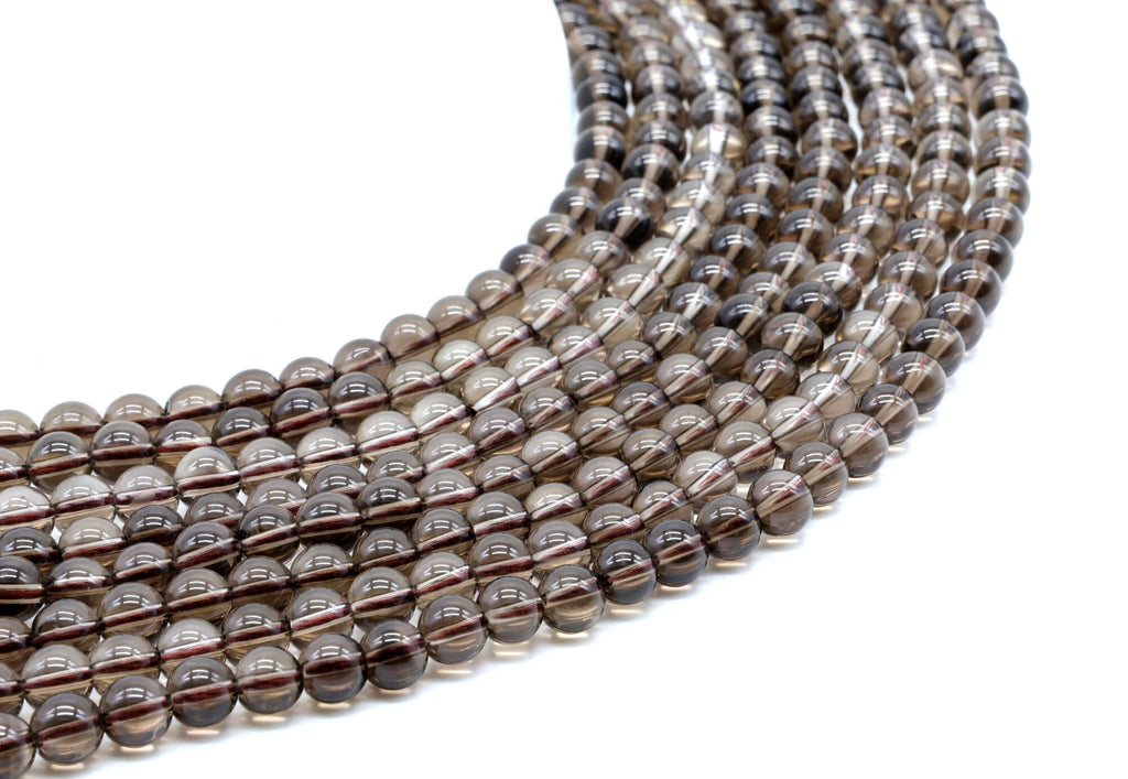 Perles Quartz Fumé 6mm sur fil 38cm