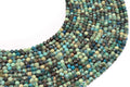 Perles facettées Chrysocolle 4mm sur fil 38cm