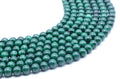 Perles 'Dark' Malachite 'AA' 8mm sur fil 38cm