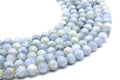 Perles Celestine 'AA' 10mm sur fil 38cm