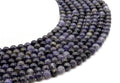 Perles Cordierite 6mm sur fil 38cm