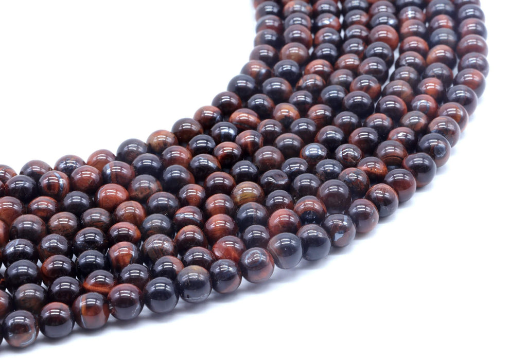 Perles Oeil de Taureau 6mm sur fil 38cm