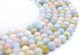 Perles Morganite 10mm sur fil 38cm