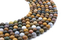 Perles Jaspe Océan 8mm sur fil 38cm
