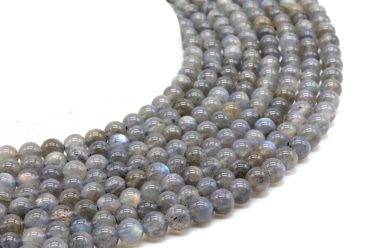 Perles Labradorite 'AA' 6mm sur fil 38cm