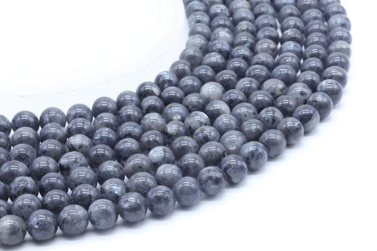 Perles Larvikite 8mm sur fil 38cm