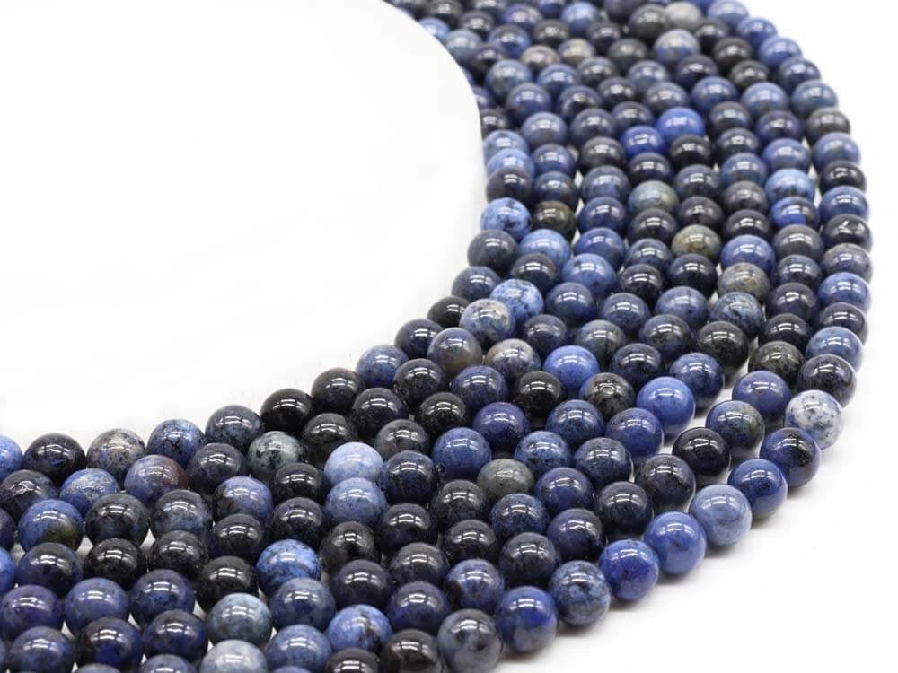 Perles Dumortiérite 6mm sur fil 38cm