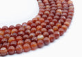 Perles Cornaline 10mm sur fil 38cm