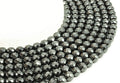 Perles facettées Hématite 8mm sur fil 38cm