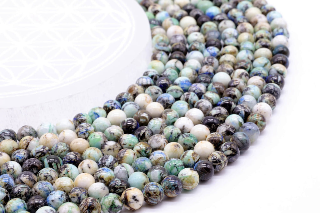 Perles Baryte 'AAA' 6mm sur fil 38cm