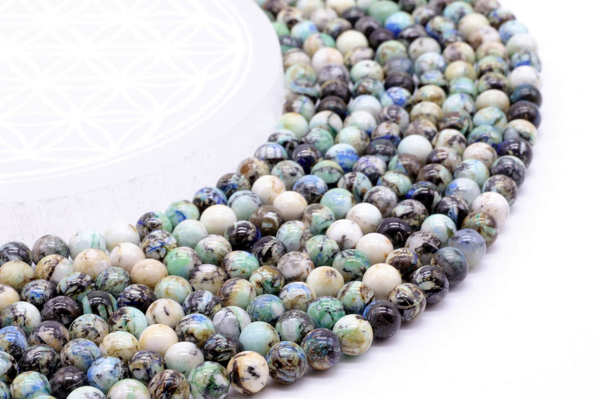 Perles Baryte 'AAA' 6mm sur fil 38cm