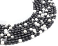 Perles Jaspe Zèbre 6mm sur fil 38cm