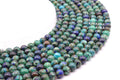 Perles Azurite 'AAA' 6mm sur fil 38cm